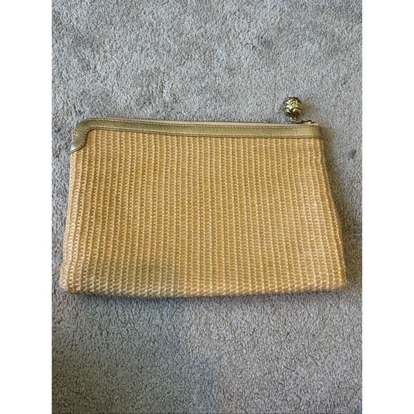 Lilly Pulitzer gold and woven rattan clutch , $118 - Picture 6 of 8
